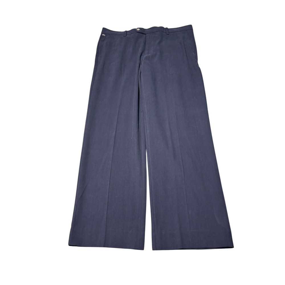 Tommy Bahama Silk Cotton Herringbone Pants Navy Blue Mens 36x30 TB1797